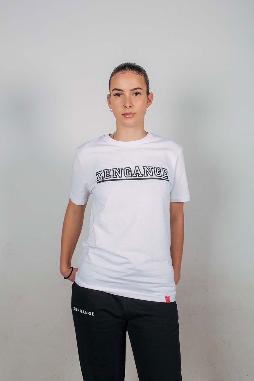 Zengange Premium – White colored T-shirt signed by Zengange