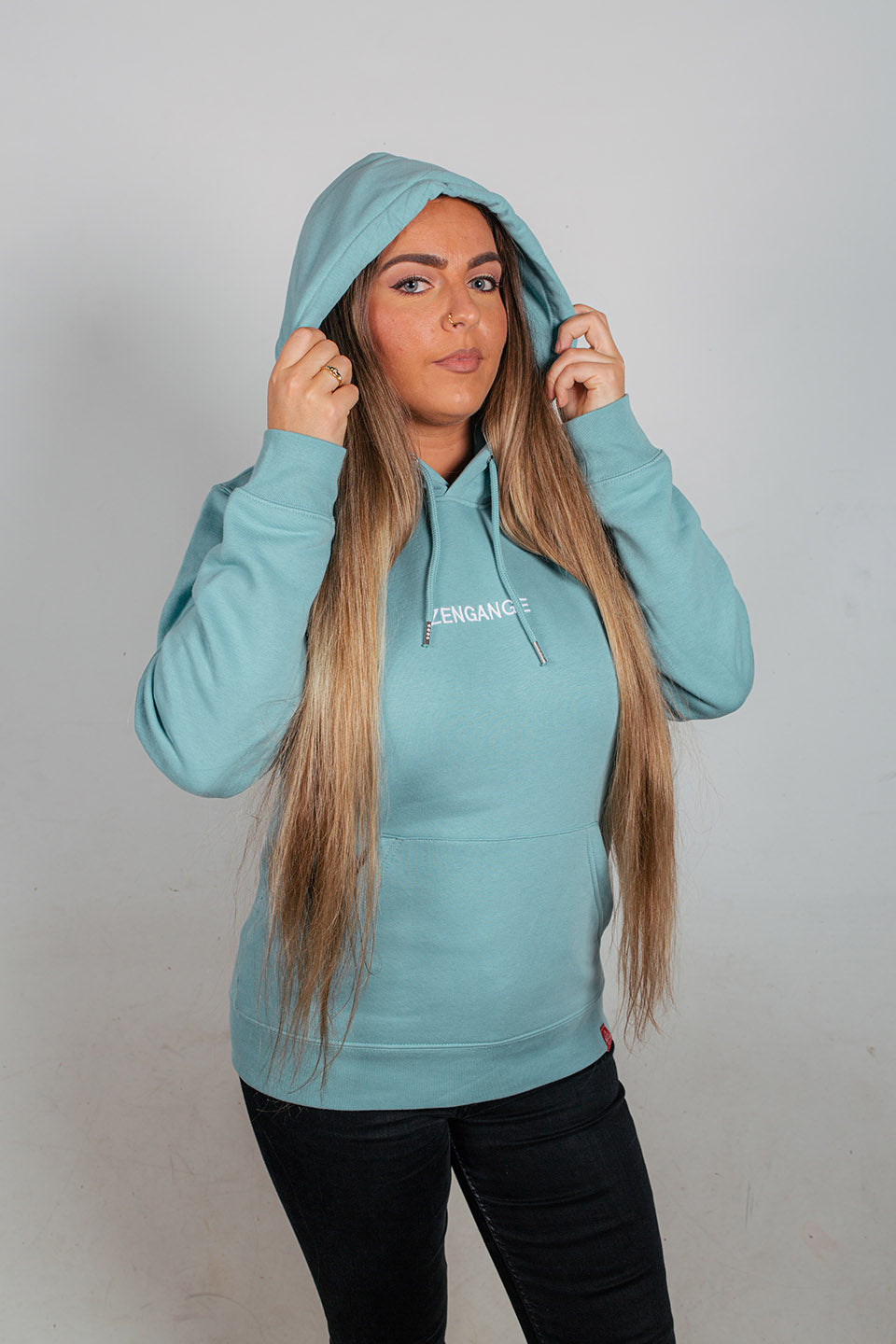 Zengange basics - Seablue hoodie